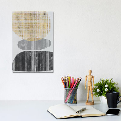 Gilded Shapes I by Jennifer Goldberger - Wrapped Canvas Gallery-Wrapped Canvas Giclée