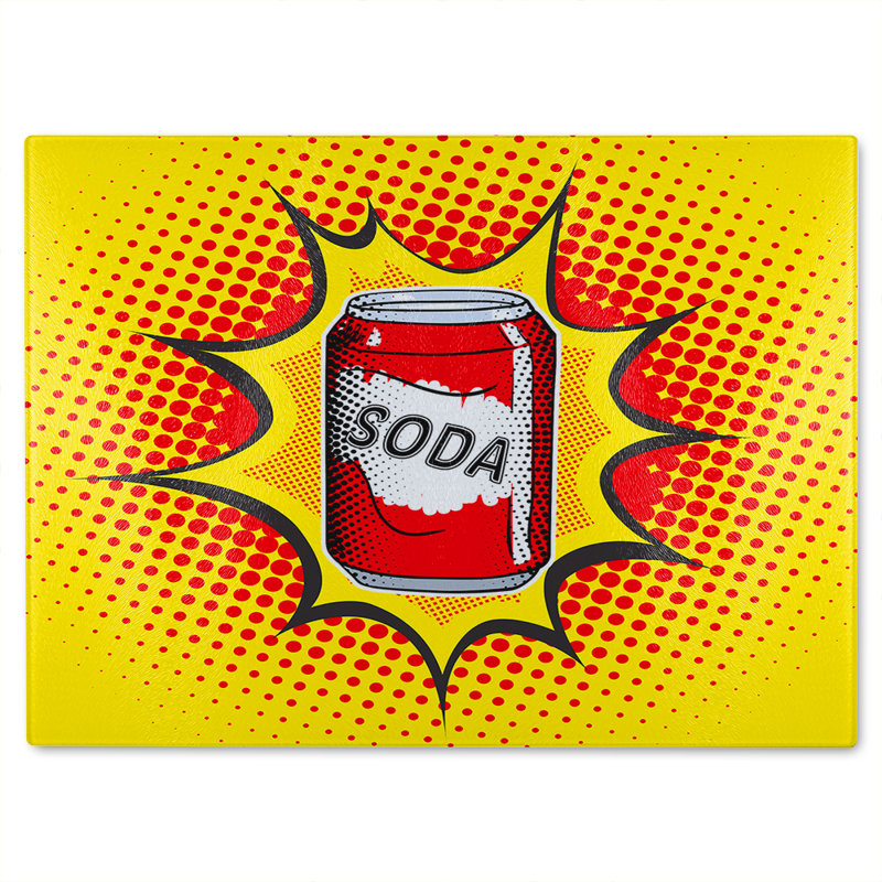 retro style Designer Glass Chopping Board