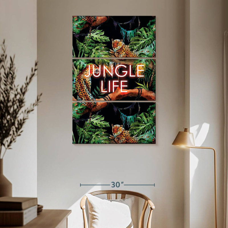 Alvord Jungle Life, typographie, H 65 po x l 42 po