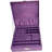 Purple Two-Layer Lint Jewellery Box Organizer Display Storage Case With Lock