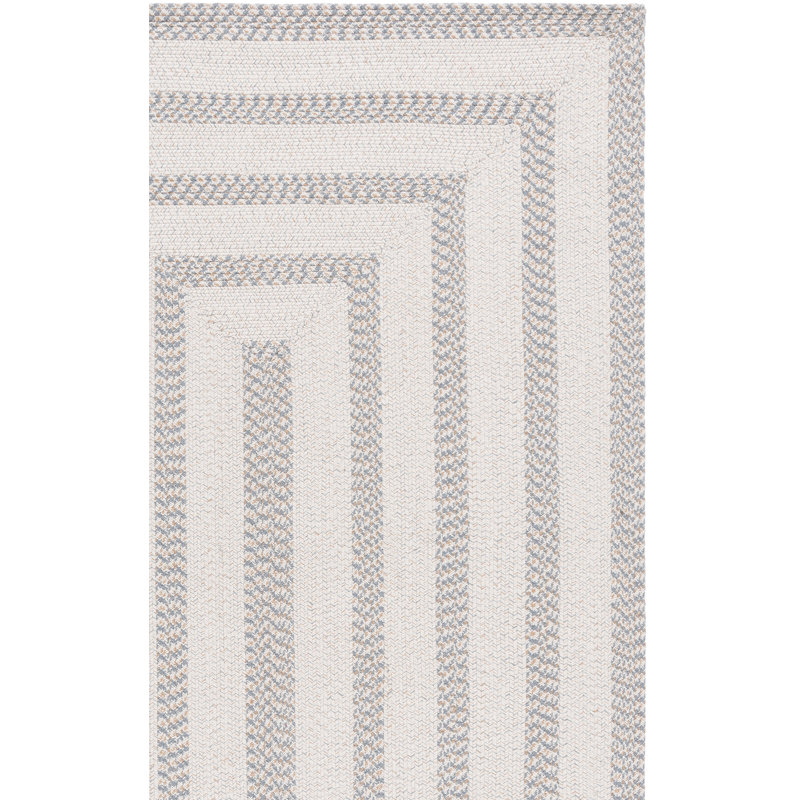 Tapis tressé ivoire / gris 821, Rectangle 6 pi x 9 pi