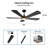 Outdoor Black Ceiling Fan with Light-1133478062