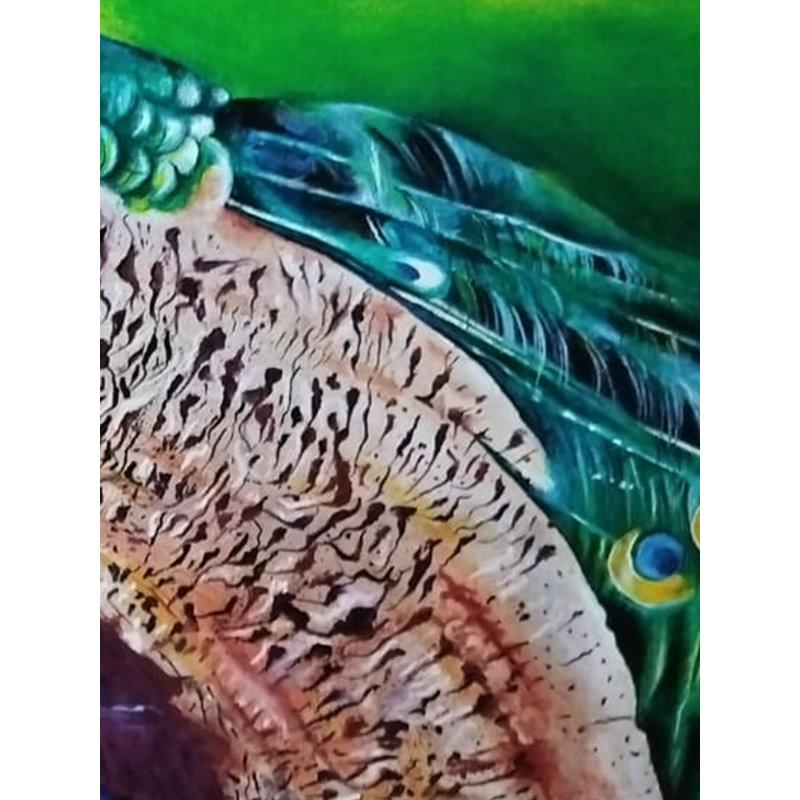 Magnifique paon | Acrylique sur toile | Par Geethu Suresh