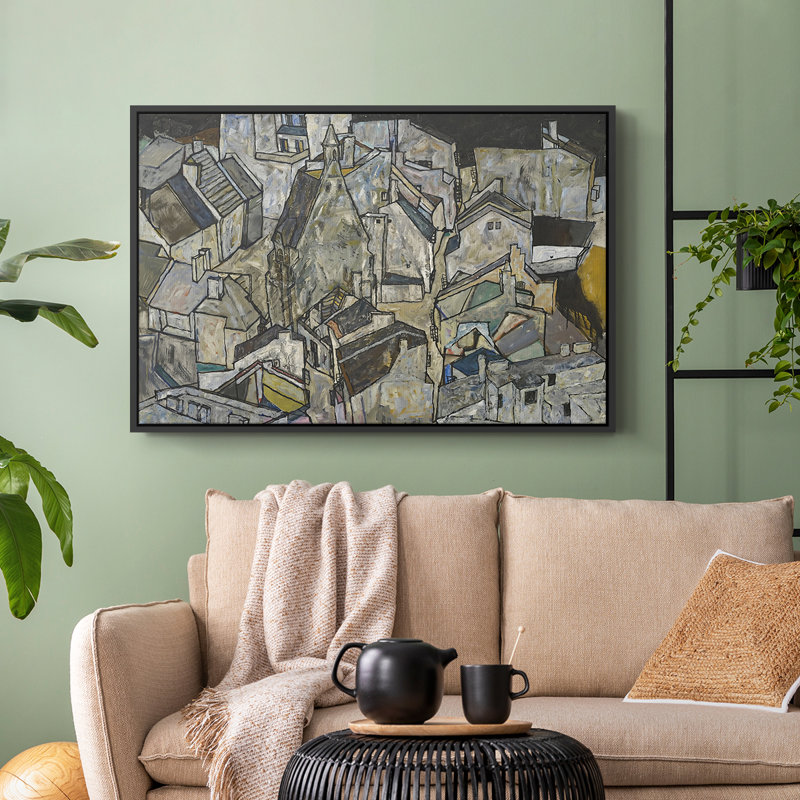 «Mödling II» par Egon Schiele, 24 po x 36 po, Noir