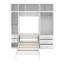 Lit escamotable simple avec casiers et armoires