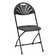 ZOWN Premium Commercial Fan Back Plastic Stacking, Indoor/Outdoor Folding Chair