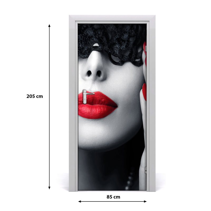 Lace Mask Door Decal