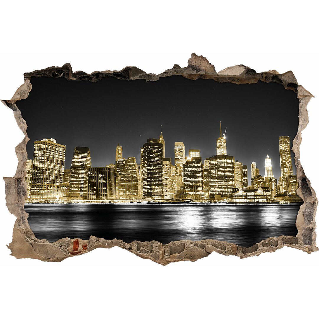 Wandtattoo Manhattan Skyline bei Nacht