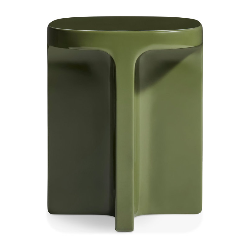 Small Talk Outdoor Side Table, 17" H x 16" W x 14" D, Olive