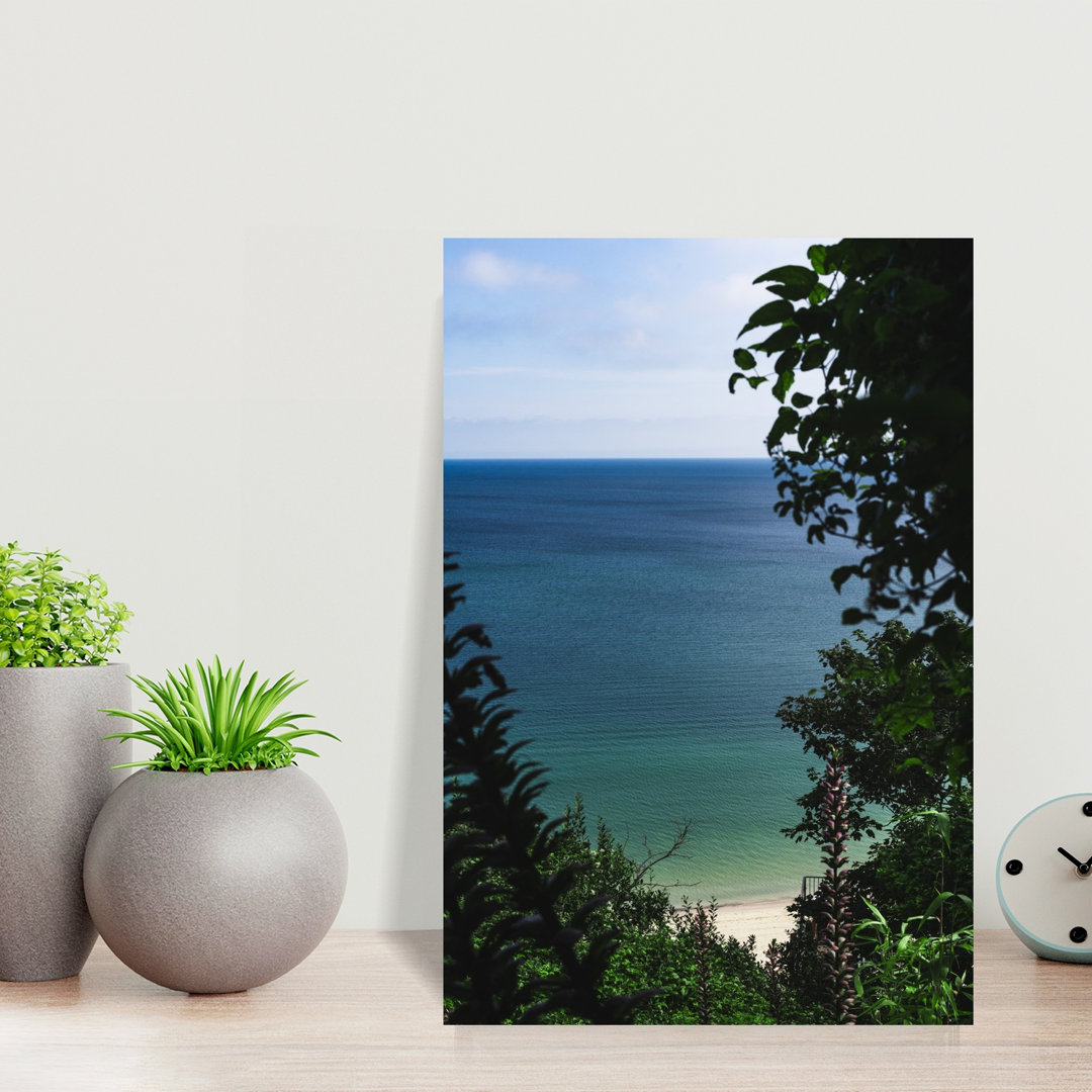 Lush Coastal Outlook Peaceful Serene Abstract Coastal Wall Art Print