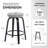 26 '' Swivel Upholstered Round Counter Stool With Bentwood Frame-1033458517