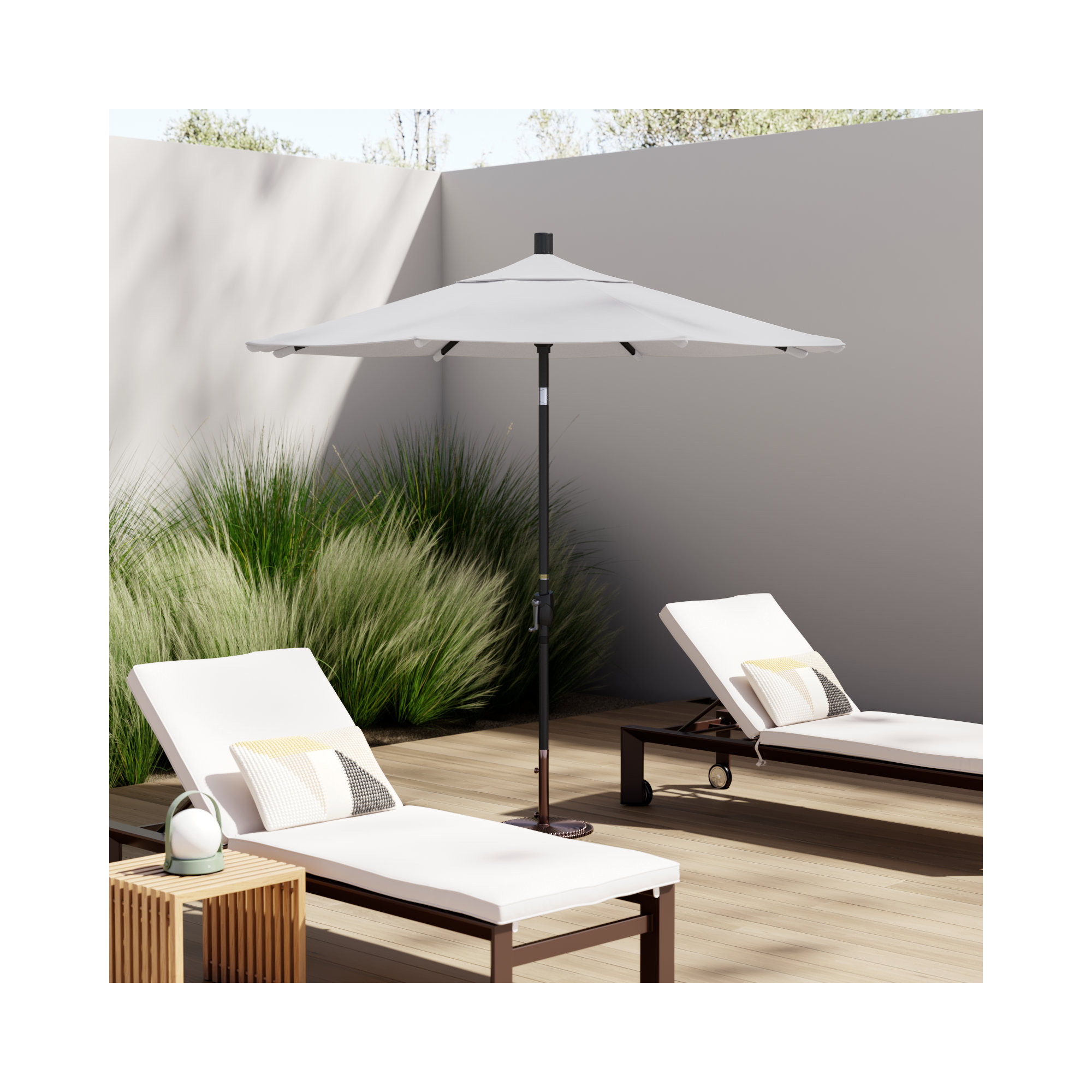 90'' Outdoor Umbrella, Natural- Pacifica