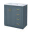  Meuble-lavabo avec lavabo en céramique, armoire autoportante en bois massif avec 3 tiroirs et portes à fermeture douce-1887188654-1887188649