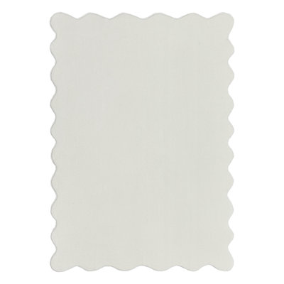 Scalloped Area Rugs for Living Room Modern Rug Washable Area Rug Non Slip Non-Shedding Fluffy Carpet for Bedroom Nursery Kids Playroom Dorm