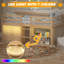 Lit mezzanine bas simple avec lumières à DEL-928289157