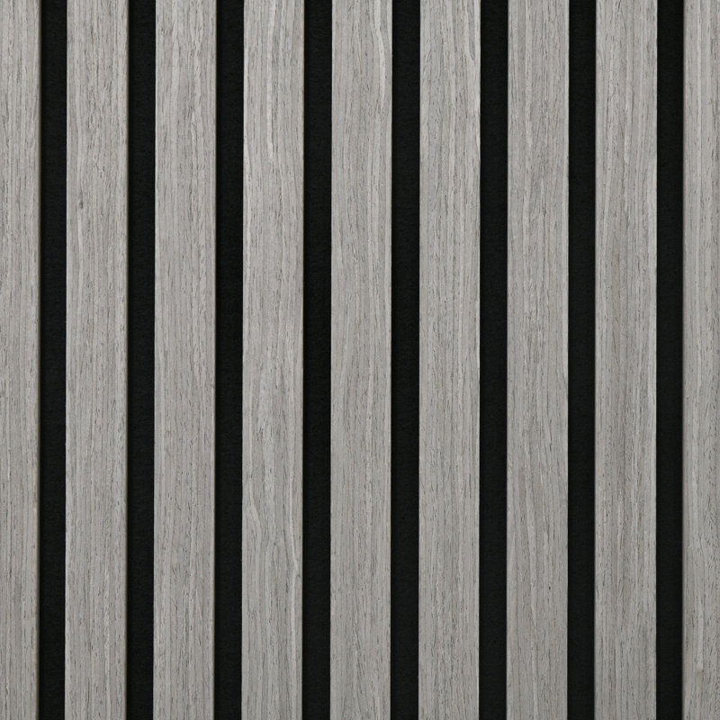 Ensemble de 4 panneaux muraux 3D en faux bois, Gris