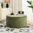 Olive Velvet Round - 16.2 Inches High, 30.15 Wide, Function As Footrest Or Side Table, Luxury Appearance Tall, Work Comfort And
