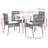 Latitude Run® 3 Piece Patio Dining Set With Cushions Poly Rattan-1189615971-1189615999