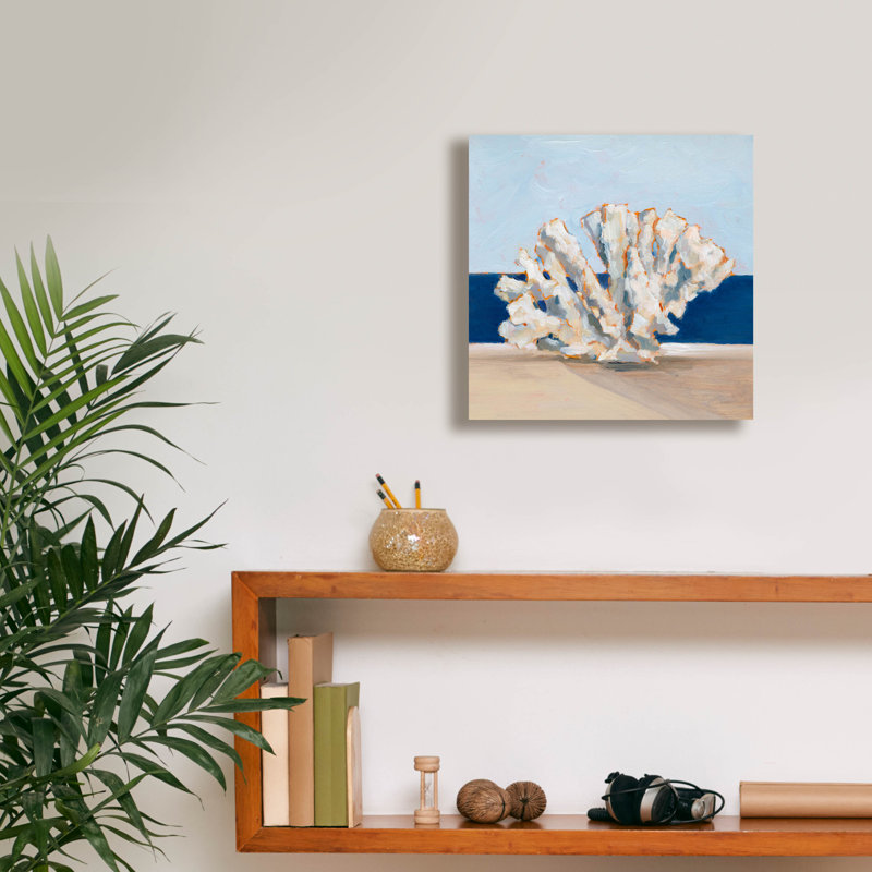 «Coral By The Shore 1» par Ethan Harper, art mural sur toile, H 12 po x l 12 po