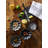 Catalina Black Marble Coaster Set
