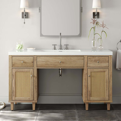 Meuble-lavabo moderne avec lavabo SMC et rangement à fermeture en douceur