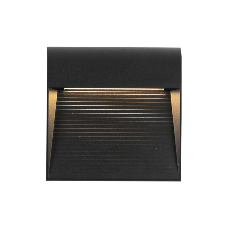 Casa 1 - Light LED Outdoor Flush Mount, Black, 6.75" H x 6.75" W x 1" D