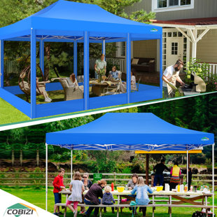 15 Ft. W x 10 Ft.DHeavy Duty Canopy Tent, Pop up Gazebo with Netting Screened