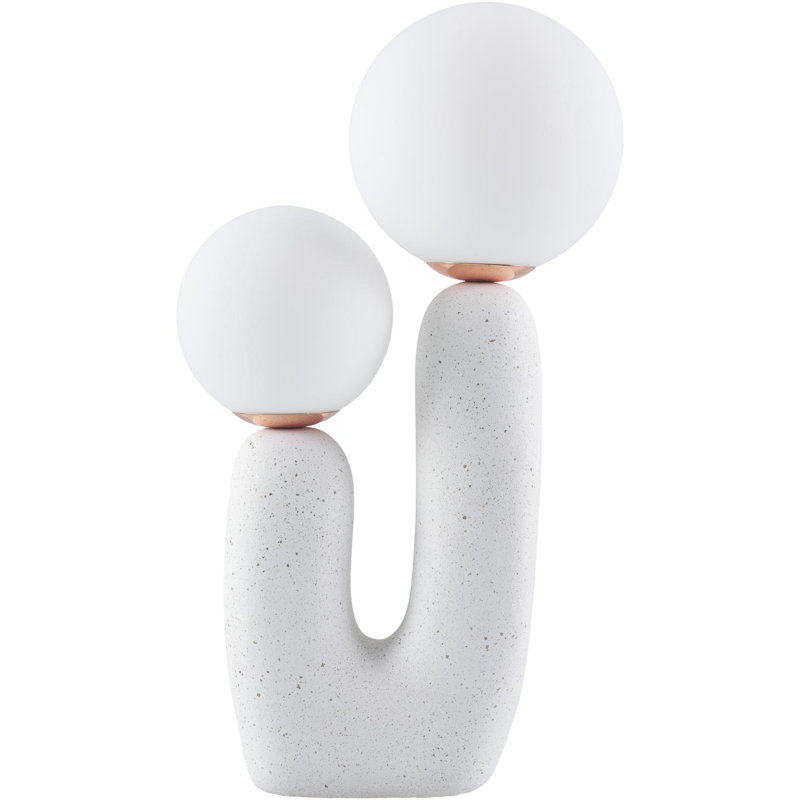 Nora Accent Table Lamp, 17.25" H x 6" W x 7" D, White