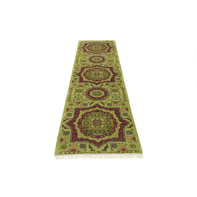 Tapis traditionnel en laine Shynar, Tapis de couloir 2 pi 7 po x 9 pi 8 po