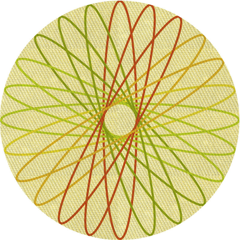 Floral Indoor Rug, Round 7'