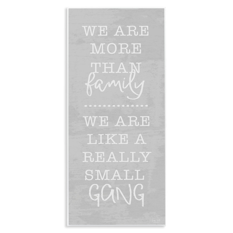 Plaque murale Really Small Gang Family, design par Lux + Me Designs