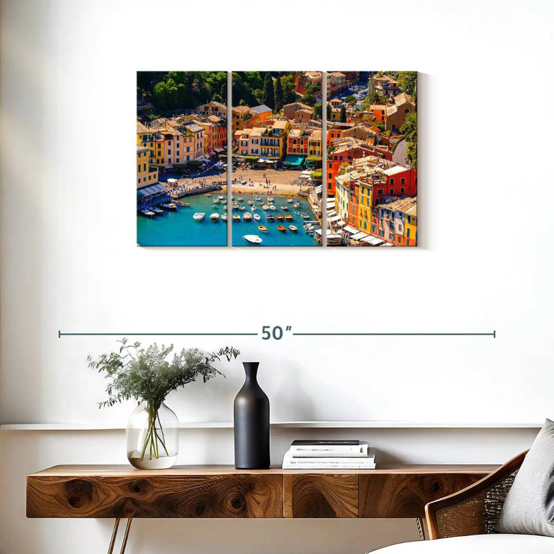 Kavia Portofino Fishing Town, 20" H x 33" W