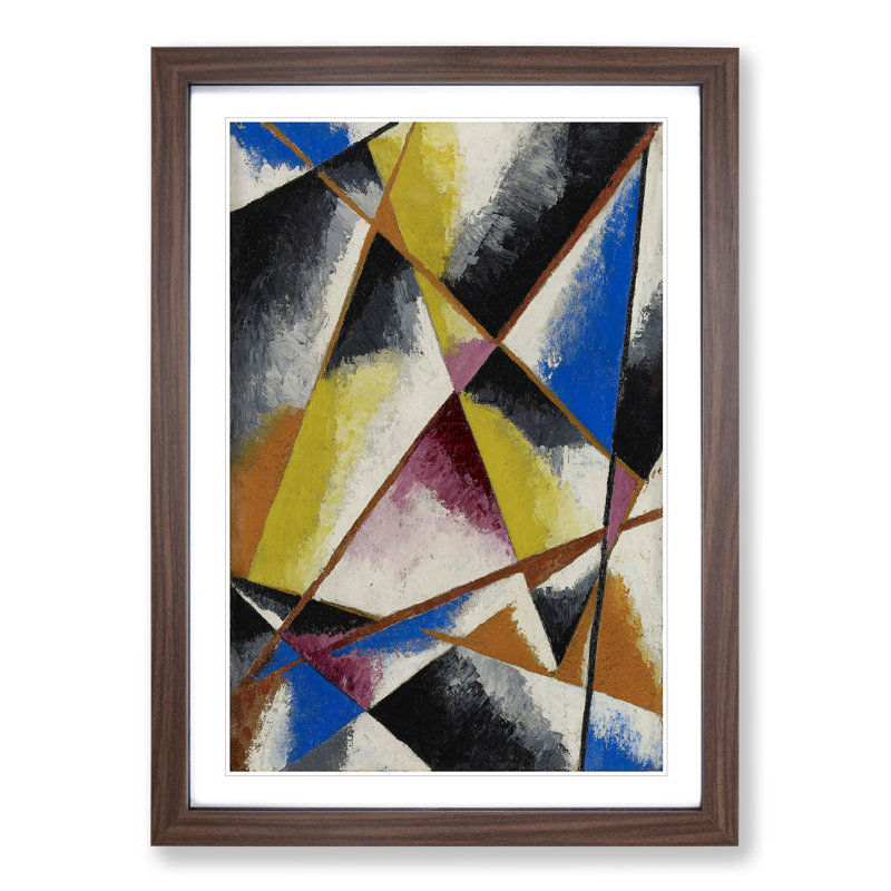 Composition Vol.5 by Lyubov Popova - Picture Frame Painting, Walnut Framed, 48cm H x 36cm W x 2cm D