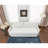 90" Greyish White Down Feather Linen Upholstered Deep Sofa with Reversible Cushions
