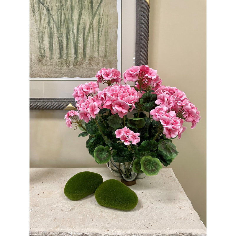 Ensemble de 3 plantes à fleurs artificielles, Rose