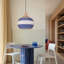 Luminaire suspendu en rotin bleu Boho pour cuisine Dinin-1414954375