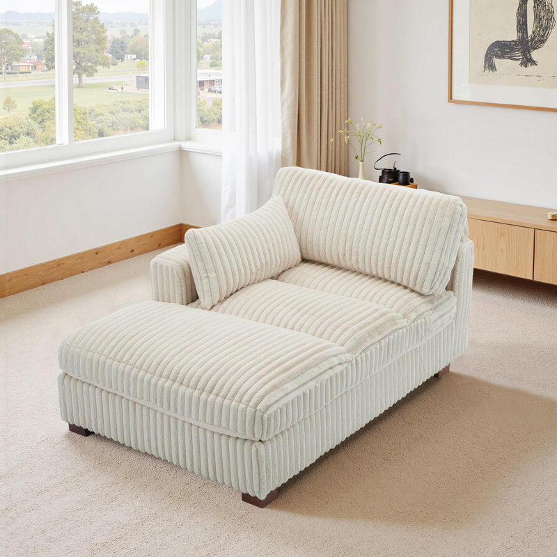 Bukvice Chaise Lounge, Left Hand Facing, White