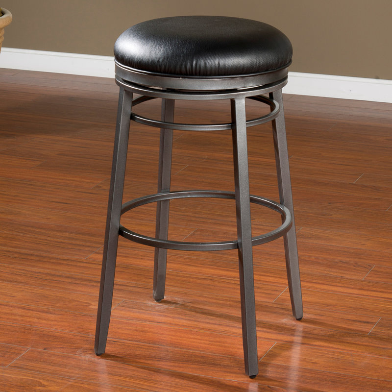 Tabouret de bar et de comptoir pivotant Silvano, Pierre à feu, Tabouret de comptoir (assise de 26 po de hauteur)