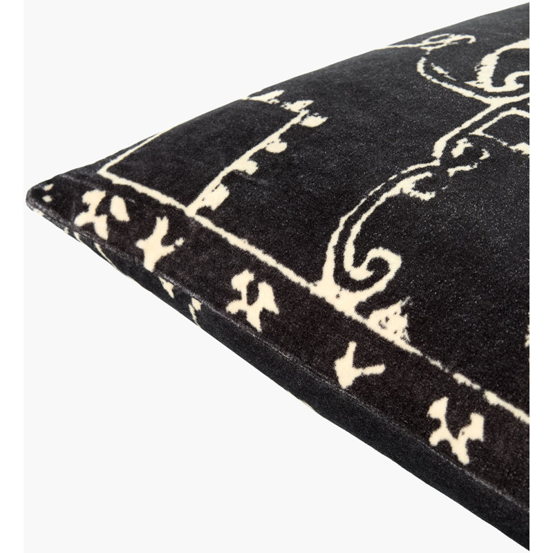 Coussin Lyne, Gris anthracite, Housse de coussin seulement - sans coussin, Carré 18 po