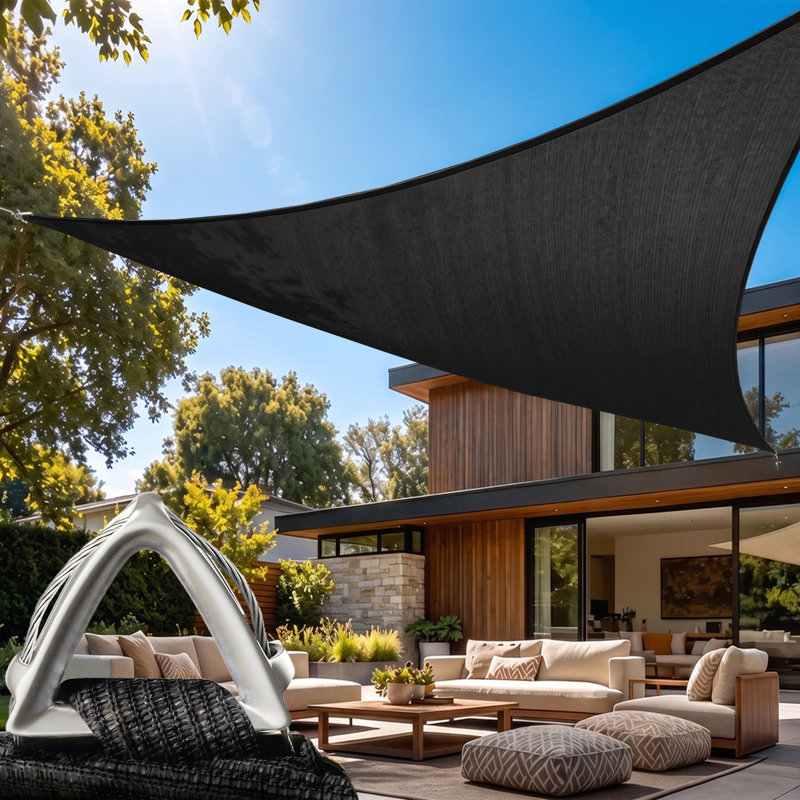 Pare-soleil triangulaire Amgo Pro Ring, Noir, noir, noir, noir, 28 pi x 28 pi x 28 pi