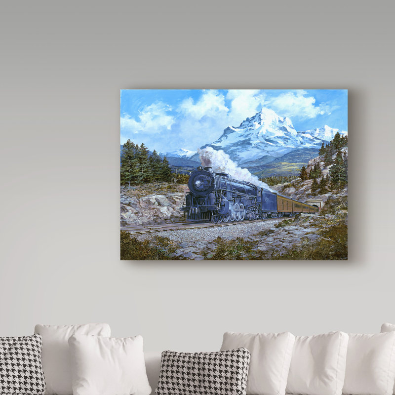 «Locomotive 4» par Dravon, reproduction d'art sur toile tendue, H 18 po x l 24 po x P 2 po