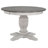 Hermelindo 5-Piece Round Extendable Solid Wood Dining Set in White and Grey