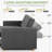 Meit 49"W Convertible Sleeper Sofa 3-In-1-942858579