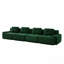 Canapé modulaire moderne pour petit appartement 4 personnes pour petits appartements 153 po pour le salon, tissu en velours côtelé, canapé 4 places avec assise profonde, passepoil perlé, conception capitonnée, connexion par boucle, sans assemblage, conception antidérapante, vert-1407075488-1407075489-1407075495