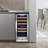 15" Wine Premium Refrigerator 30 Bottle Dual Zone Wine Cooler with Two Handle and Reversible Hinge