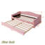 Upholstered Daybed With Led Light And Trundle-373728724