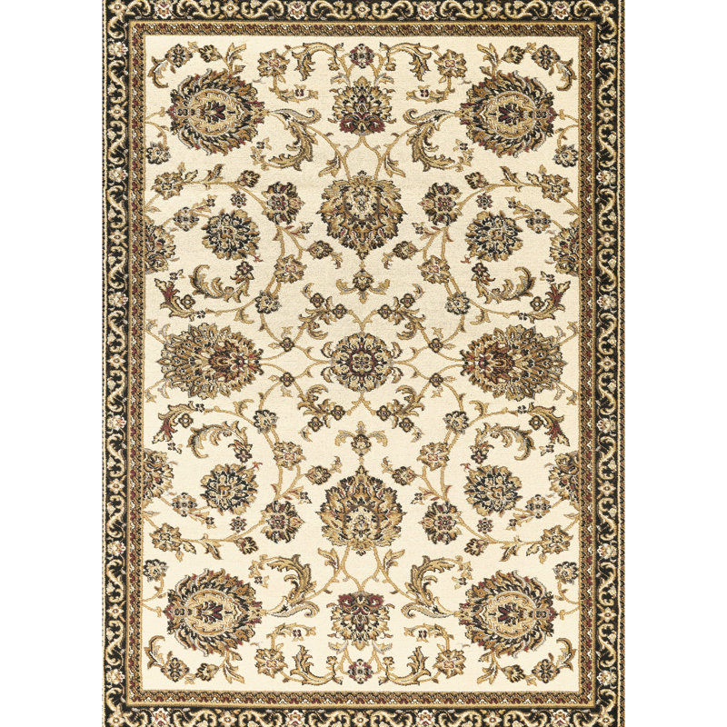 Classic Cream Polypropylene 2 Ft. 7 In. X 3 Area Rug With Elegant Pattern Design All - Over