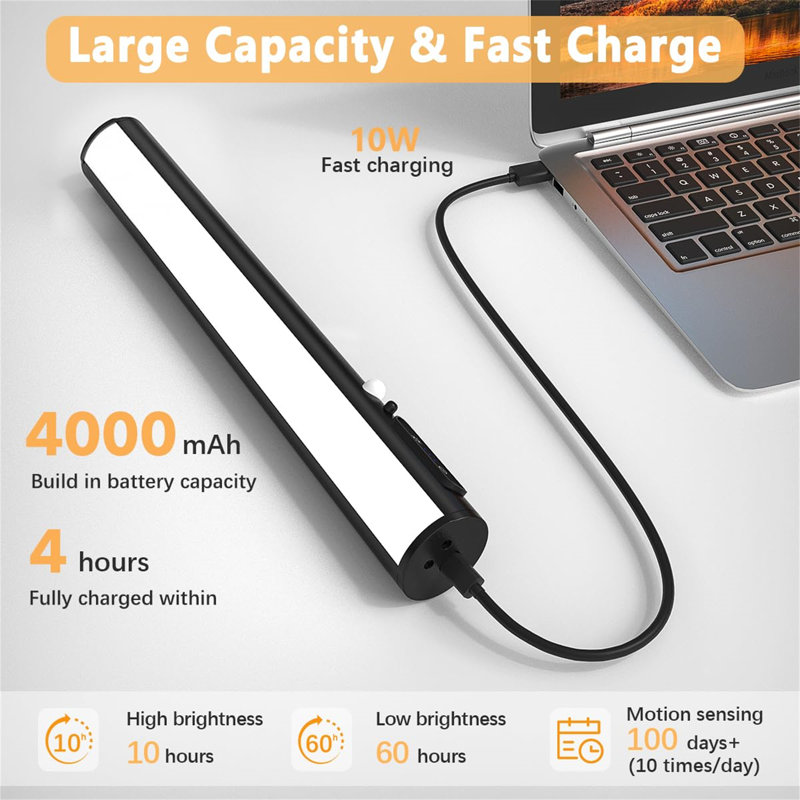 Battery Powered LED Wall Mount Picture Light, Matte Black