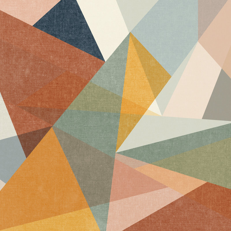 " Little Arrow Design Co Modern Triangle Mosaic Multi ", 12" H x 12" W