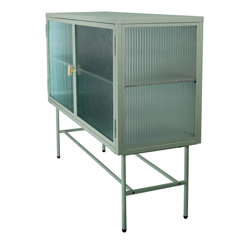 Buffet de 43,4 po Dilana, crédence de rangement, armoire de buffet, Vert menthe